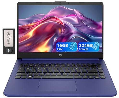 HP Stream 14 pollici Micro-Edge HD Touchscreen Laptop, Intel Celeron N4020, 16GB RAM, 224GB Storage (64GB eMMC & 160GB Docking Station Set), 1 anno Office 365, Webcam, Wi-Fi 5, Bluetooth, Windows 11