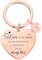 Tecreo Sister Heart Keychain with Inspirational Quote, Rose Gold Plated, Sentimental Gift, Birthday Gift for Sister, Best Friend