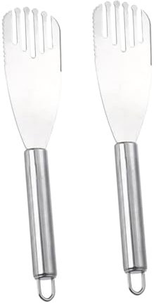 VICASKY Edelstahl Backschaufel Und Steakspatel Mit Aufhängeloch Für Küche Und Kochbedarf Passend Für Braten Rühren Und Schneiden Silberfarben
