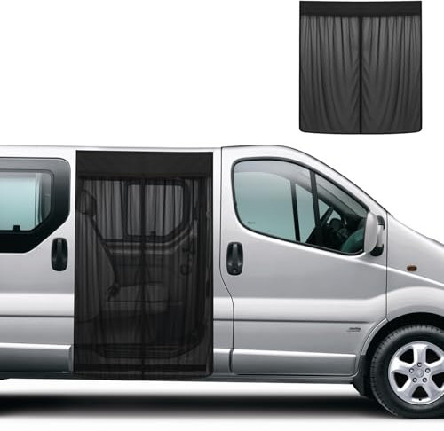 Opaltool Auto Insektennetz für 2019-2025 O-pel Vivaro, Magnetische Schiebetür Insektenschutznetze mit 4-seitigen Magneten für Camping Privatsphäre-Schutz