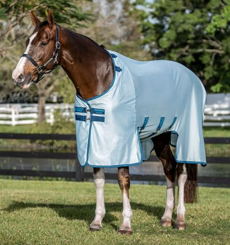 Horseware Fliegendecke Amigo Bug Buster Azure Blue/Navy & Electric Blue/ 160 cm (7'0)