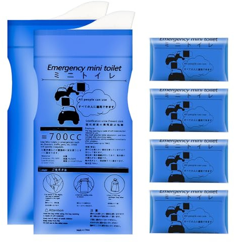 6 PcsSacs d'Urine 700ml Sac Vomissement Voiture, Sacs à Urines Urinoir Femme Portable, Sac à Vomir Toilette Portable, Sacs de Pipi pour Femmes Hommes Adultes Voyages Camping Voiture