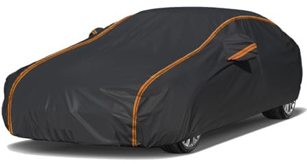 Autoabdeckung Winter Vollgarage Auto für BMW F23 LCI 2er Cabrio 2017-2021(4432x1774x1413),Auto Abdeckplane wasserdichte,Seitlicher Reißverschluss,Isolierung-Schwarz