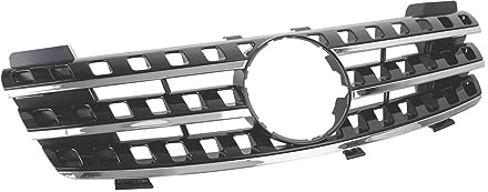 Artudatech Parrilla del Parachoques Delantero Apto para Mercedes ML-Class W164 2005-2008 Chrome/Black (No Logo)
