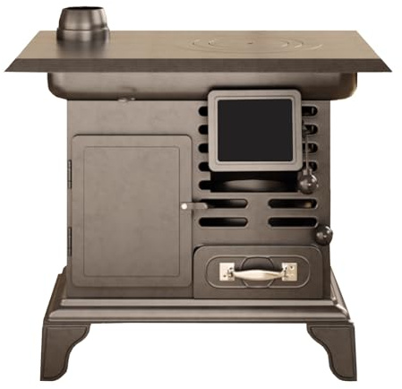 PoêLe à GranuléS, PoêLe à Bois D'IntéRieur Avec Larges Ouvertures De Dissipation De Chaleur, Compatible Avec Plusieurs Combustibles Solides For La Cuisson, Le Camping Et La PâTisserie.