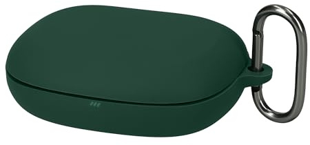 kwmobile Schutzhülle für JBL Endurance Peak 4 Hülle - TPU Silikon Case für Kopfhörer Ladecase - stoßfestes Cover mit Karabiner - Dunkelgrün