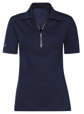 TRIGEMA Slim Fit Poloshirt mit Kristallsteinen