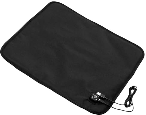 yeeplant USB Heated Seat Cushion, 16.9 in Winter Warming Pad, Plush, Sponge Filling, One-Button Switch, for Car Office Home, with USB Cable