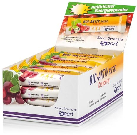 Sanct Bernhard Sport Bio-Aktiv-Riegel Cranberry 20x 40g