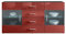 Vladon Sideboard Kommode Bari V1, Made in Germany, Korpus in Schwarz matt/Front in Bordeaux Hochglanz (139 x 72 x 35)