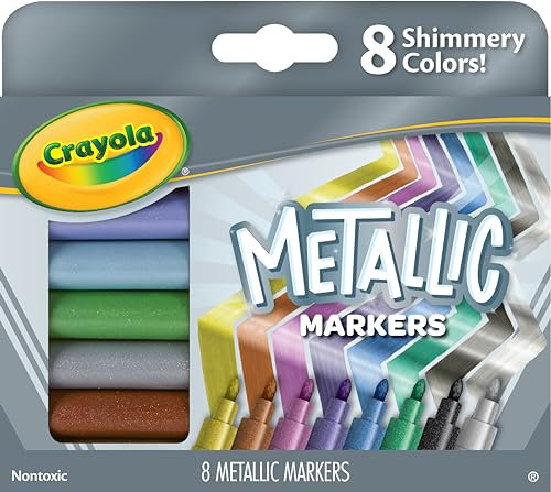 Crayola Metallic Markers, 8 Count