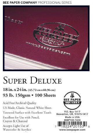 Bee Paper Company Super Deluxe Sketch Book, 18 by 24-Inch, 100 Per Sheet