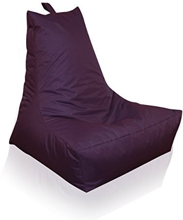Mesana XXL Lounge-Sessel, ca. 100x90x80 cm, Sitzsack für Outdoor & Indoor, wasserabweisend, Farbe Brombeere