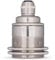 Vintage Gewindemantel Lampenfassung E27 aus Messing (inkl. 2x Schraubringen) - Das Original aus Europa - Nickel Finish, vernickelt