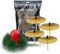 4X Kerzenhalter Gold Kerzenteller Adventskranzstecker 5 cm Kerzenstecker für Adventskranz Weihnachten Adventskranzhalter mit Dorn