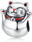 Breloque porte-bonheur en argent sterling 925 et en forme de chat pour bracelets à breloque Pandora a