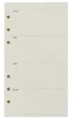A6 Wochenplan-Nachfüllpapier für 15,2 cm A6 6-Loch-Ringbuch, 1 Stück
