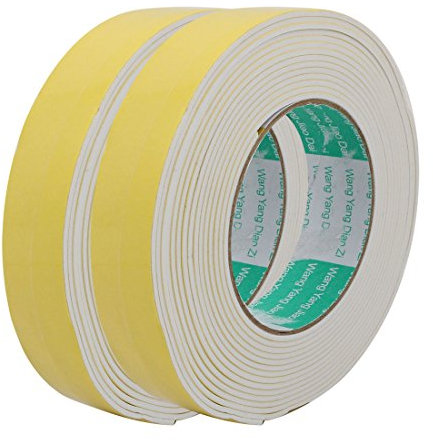 Aexit 2Pcs 30mm Breite 2mm Dicke einseitig abgedichtetes Schwammband weiß 16.4ft Länge (0dd8fe2a663a4aa12758e6efa2a8117b)