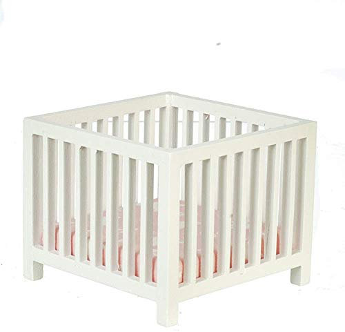 Melody Jane Puppenhaus Weiß Latten Play Stift Miniatur Laufstall Kinderzimmer Baby Möbel