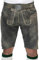 Herren Vintage Lederhose Schwabing kurz - Trachtenlederhose Antik inkl. Trachtengürtel Modell Schwabing (46)