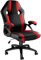 TecTake Chaise de Bureau Fauteuil siège Racing Sport Tissu - diverses Couleurs au Choix - (Noir-Rouge | No. 403490)