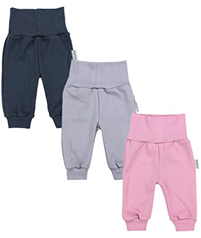 TupTam Baby Mädchen Hose Jogginghose Freizeithose 3er Pack, Farbe: Farbenmix 1, Größe: 92