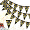 50. Geburtstag Girlande Banner, Schwarz-Gold Wimpel Banner, Wimpelgirlande für 50. Geburtstag und 50. Jahrestag