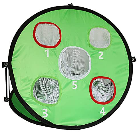 ANCLLO Chipping Double Side Equipment 5 Holes Indoor Outdoor Golf Net Sports Portable Training Aids Folding