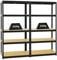 PROREGAL Mega Deal 2er-Set Schwerlastregale Slim Elephant 180x90x45cm mit 5 Ebenen Fachlast 350kg Schwarz