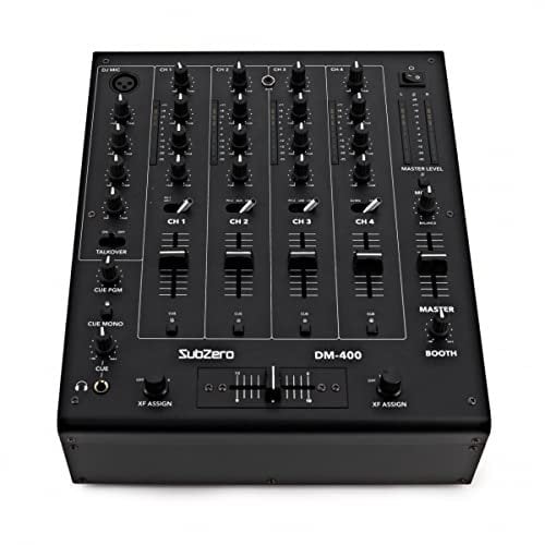 SubZero DJ Mixer 4 Channel with Crossfader and USB