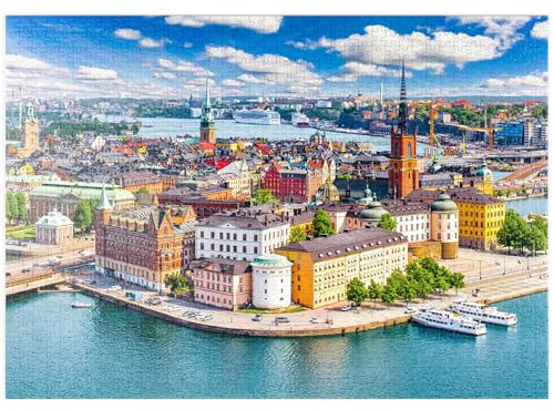 MyPuzzle Stockholmer Altstadt (Gamla Stan), Schweden - Premium 1000 Teile Puzzle - MyPuzzle Sonderkollektion von Puzzle Galaxy