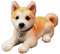 Plüschtier Hund Shiba Inu, Supersüß Kuscheltier Hund Liegend Plüschhund Realistisches Plüsch Hund Welpe Weiches Plüsch Hundekissen Spielzeug Flauschiges Stofftier Geschenk für Kinder Mädchen