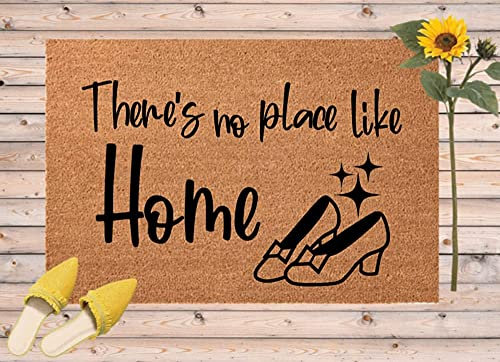 There's Nothing Like Home Welcome Doormat, Wizard Oz Outdoor Rug, Dorothy Gift, Front Door Decor Mat 24x16 Inch