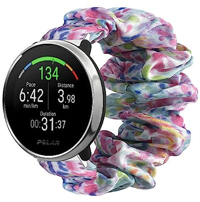 Scrunchie Elastisches Armband für Polar Ignite 3/Ignite2/Ignite/Unite, Scrunchie Armband Elastic Watch Band Damen Mädchen bedrucktes Stoffarmband Kompatibel mit Polar Ignite 3/Ignite2/Ignite (G)
