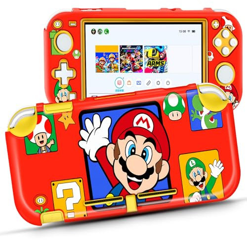Koecya Funda para Nintendo Switch Lite con diseño de anime de dibujos animados, funda protectora dura y delgada para niños, adolescentes y niñas, para Switch 2019, color rojo