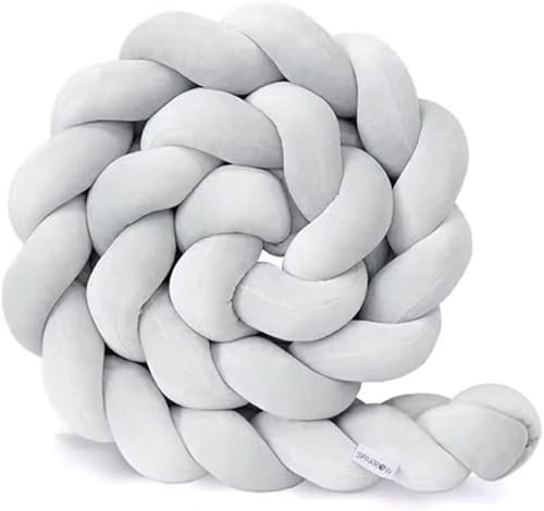 Evimstil Seitenschläferkissen Bettschlange Body Pillow Baumwolle - Kopfkissen lang Bettrolle Schlafkissen Nackenrolle Kissen, Grau, 150cm
