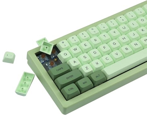 Catekro 139 teclas XDA Profile Keycaps 75% PBT, 60% gato azul, 60% juego mecánico