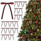 KKSTY 30Pcs Christmas Velvet Bows, Vintage Style Velvet Ribbon Bows for Christmas Tree, Gift Wrapping, Wreaths, Garlands, Wedding, Party, Home Decor,5x7 Inches (Wine Red)