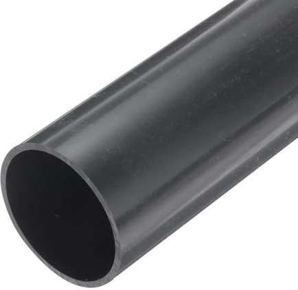 QUARKZMAN Tube Rigide en PVC de 2 Pouces, Tuyauterie Ronde, Tuyauterie de Quincaillerie 54,7 mm ID 60 mm OD 9 Longueur Gris Foncé Haute Résistance pour Tuyau d'Eau, Manchon de Câble