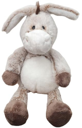 Süßer Esel Stofftier 30 cm - Weicher Plüschesel zum Kuscheln & Spielen - Geschenk für Kinder, Jungen & Mädchen (Braun)