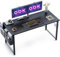 ODK Computer Desk 120 x 48 cm, Small Office Desk with Storage Bag, Writing Study Desk for Home Office, PC Desks and Workstations for Small Spaces, Easy Assembly, Black
