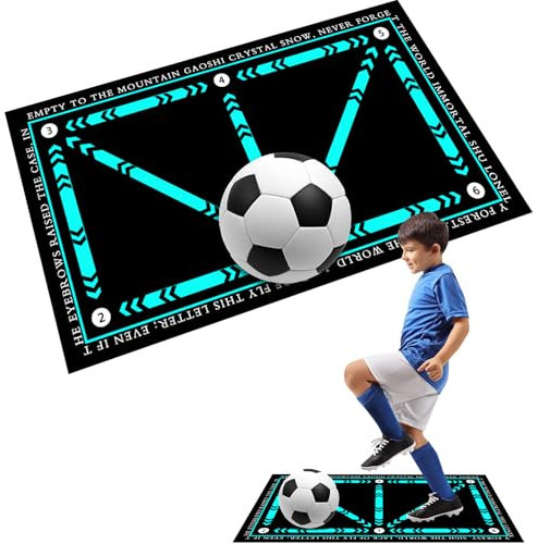 Fußball Trainingsmatte,60x90 cm Fußballmatte,Fussball Matte Ballkontrolle,Fussball Fußball Schritt,Rutschfest Fussballmatte Training,Fußball Schritt Trainingsmatte,Fussballmatte Training Ballkontrolle