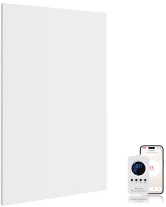 Hocosyme Infrarotheizung 1200 Watt, Infrarotheizung Wandmontage bis 120 Grad Celsius für 15-25㎡ - 1-3 Min auf Betriebstemperatur- WIFI (Tuya Smart)- TÜV 10-3 NF-WF-1200W