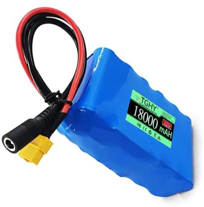 TGHY Batteria agli ioni di Litio Ricaricabile 12V 18Ah Batteria per Barca da Pesca con Esche telecomandate ad Alta Potenza Batteria agli ioni di Litio 12 Volt con Spina CC e XT60
