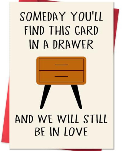 Funny Anniversary Card Gifts for Men, Happy Birthday & Anniversary Greeting Card for Him Husband Boyfriend, Valentines Day Gifts for Him