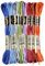 CABODYALS 8 matassa 6 Fili 64M Filo da Ricamo Variegato Punto Croce Sfumato Colore Braccialetto Amicizia Filo di Cotone Blu per Cucire Creazione di Braccialetti Maglia Cucito Artigianato Fornitura