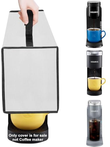 NUENSS-ROR Dust cover for Keurig Single Serve K-Cup Pod Coffee Maker, Heavy Duty Waterproof Coffee Machine Cover for Keurig K-Express, K-Mini and K-Iced Single Serve K-Cup Pod Coffee Maker (Silver)