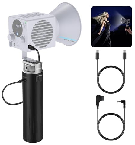 NEEWER Battery Griff Netzteil für COB Videoleuchten der HS MS HB Serie, 6800mAh/99Wh Typ C PD 100W Ausgang D TAP 14,4V/10A, Hand Fotolicht Stativ für Videoaufnahmen im Freien auf Reisen, PH99E
