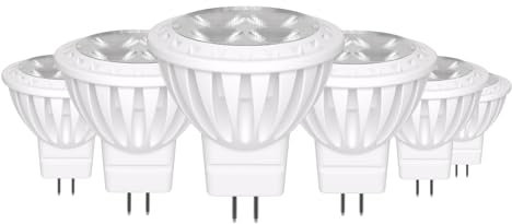 GU4 LED Kaltweiß Spot Light MR11 LED Glühbirnen Nicht Dimmbar 6 Stück, GU4 12V 3W Ersetzt 30W Halogenlampen Reflektor, 6000K 540LM AC/DC 11V-14V, GU4.0-Sockel