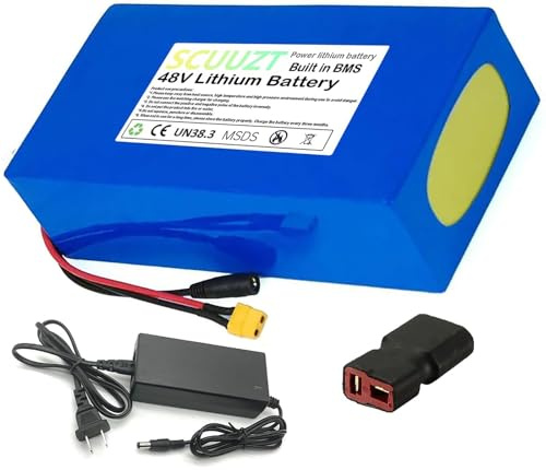 Batería de Bicicleta eléctrica 48V 10AH 20Ah 30Ah 35Ah 40Ah,Litio Li-Ion Ebike Batería 48V 20Ah 30Ah 40Ah PVC Impermeable para Motor de 1000W 800W 500W 350W 200W
